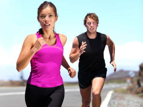 Runners - couple running